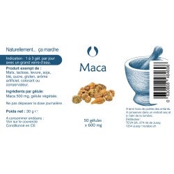 Maca 50 gélules x 600 mg